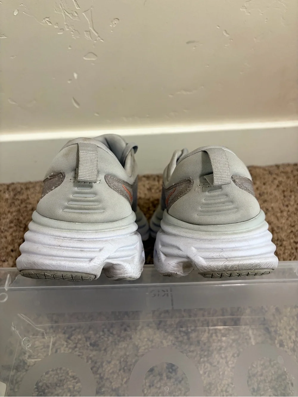 Hoka One One W Bondi 8 Wide Harbor Mist/Lunar Rock, Women's Size 8.5